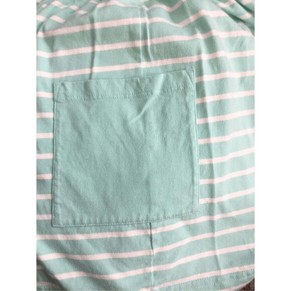 Hanna Andersson Girls 6/7 (120) Sleeveless Striped Mint Green Dress - Picture 4 of 6